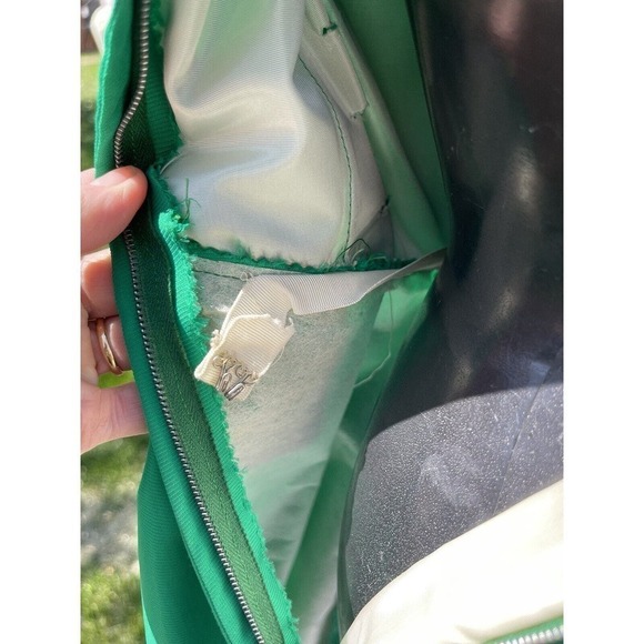 Vtg 50s Bubble Hem Cupcake Cocktail Dress Emerald Red Rose Accents Size 0 2 Prom - Picture 9 of 12